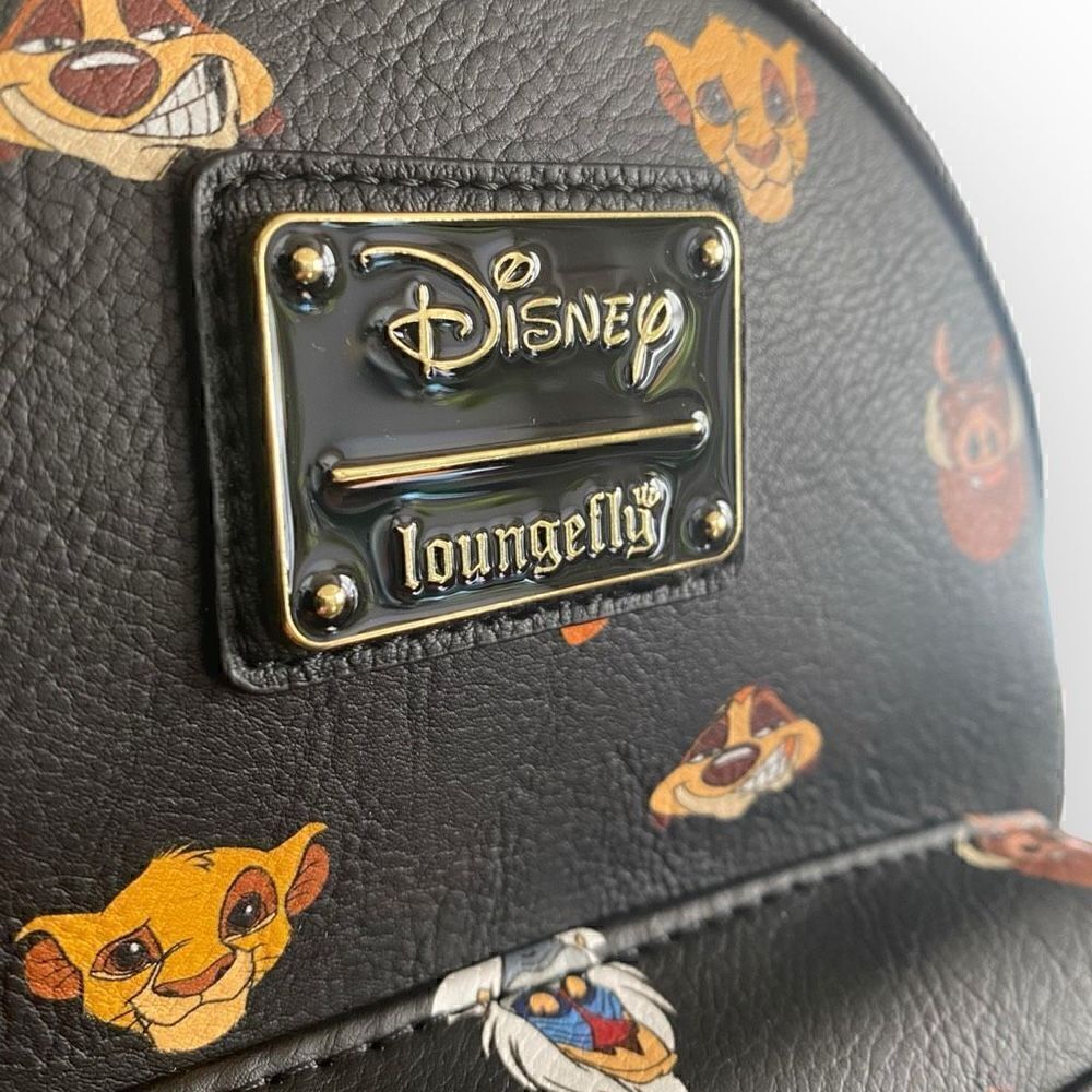 Loungefly Disney The Lion King Mini Backpack Black Character Faces New Exclusive - Picture 3 of 6